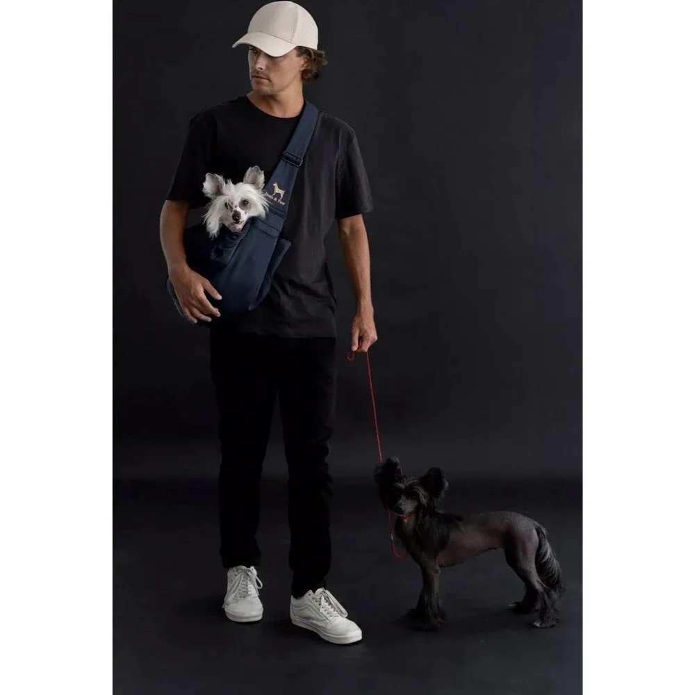 Noah & Paw Dog Sling Tote Carrier Adjustable Strap Polyester Foam Small Dogs S/M